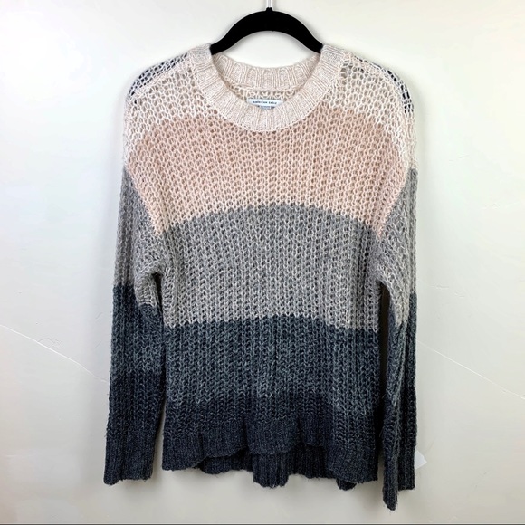American Eagle Outfitters Sweaters - American Eagle Pink Grey Ombre Sweater